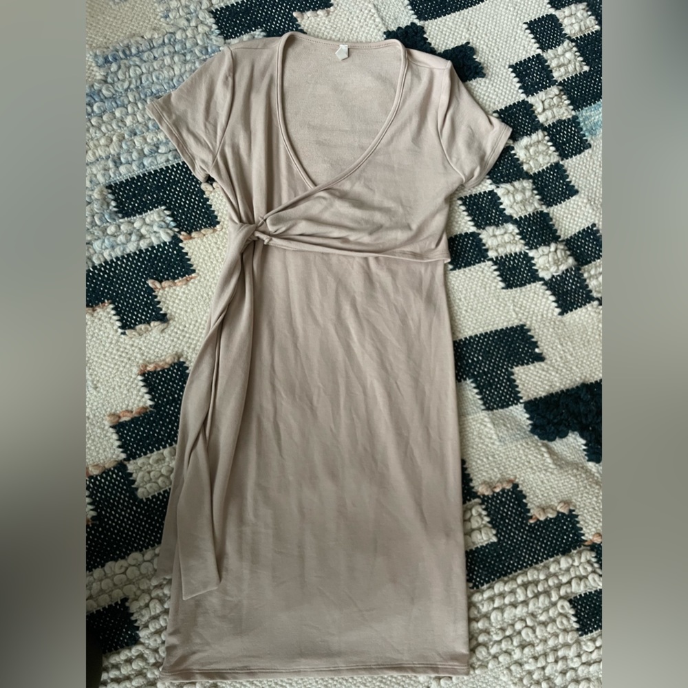 Maternity nursing wrap dress